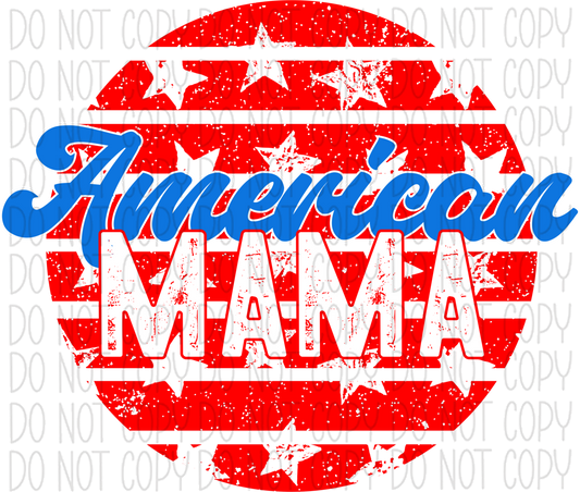 American Mama Distressed Circle Dtf Transfer Rtp Transfers