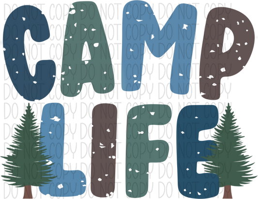 Camp Life With Pine Trees Dtf Transfer Transfers