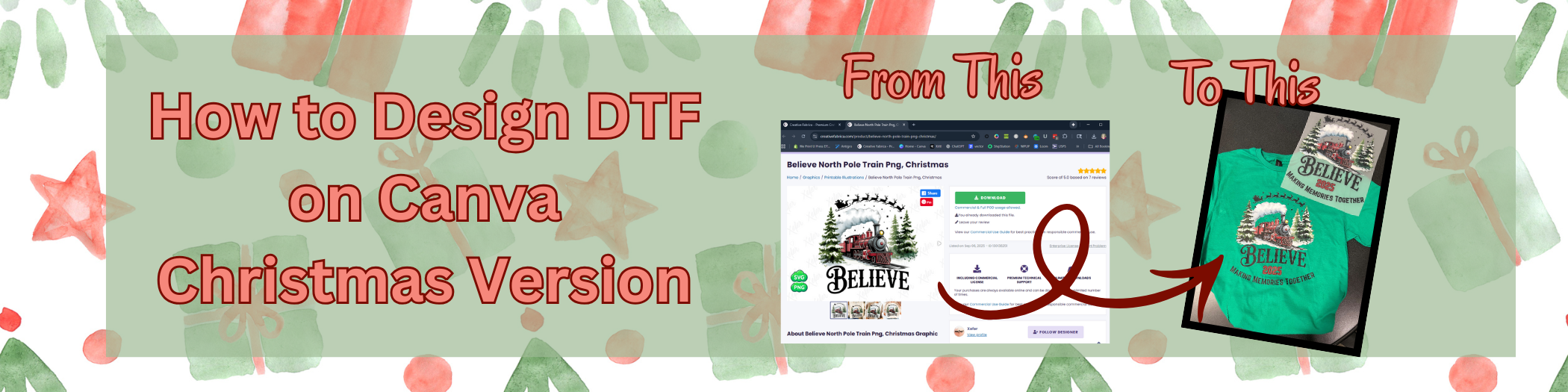How to Design DTF on Canva Christmas