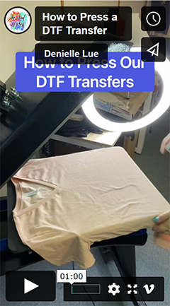 How to Press a DTF transfer