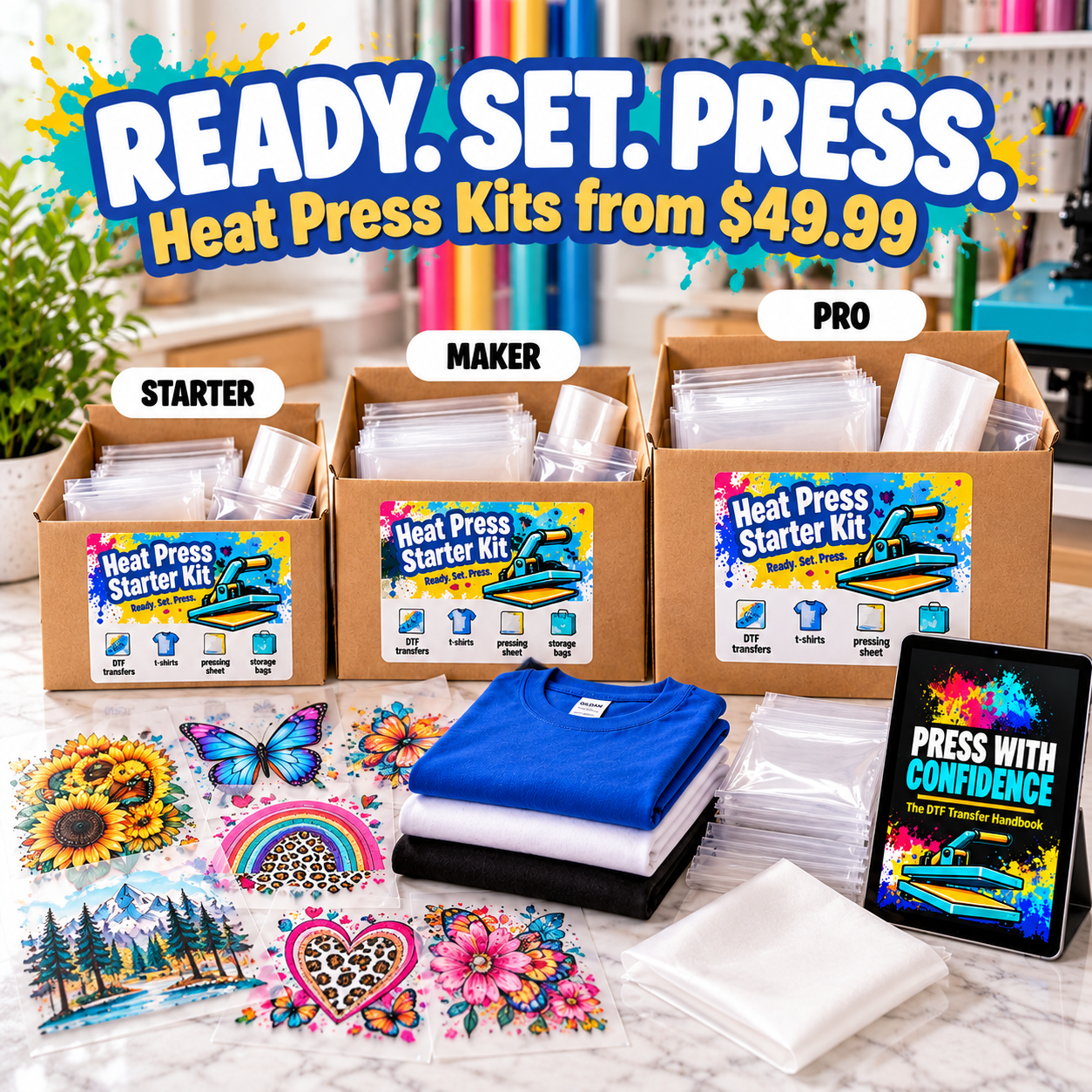 Ready. Set. Press. Kits