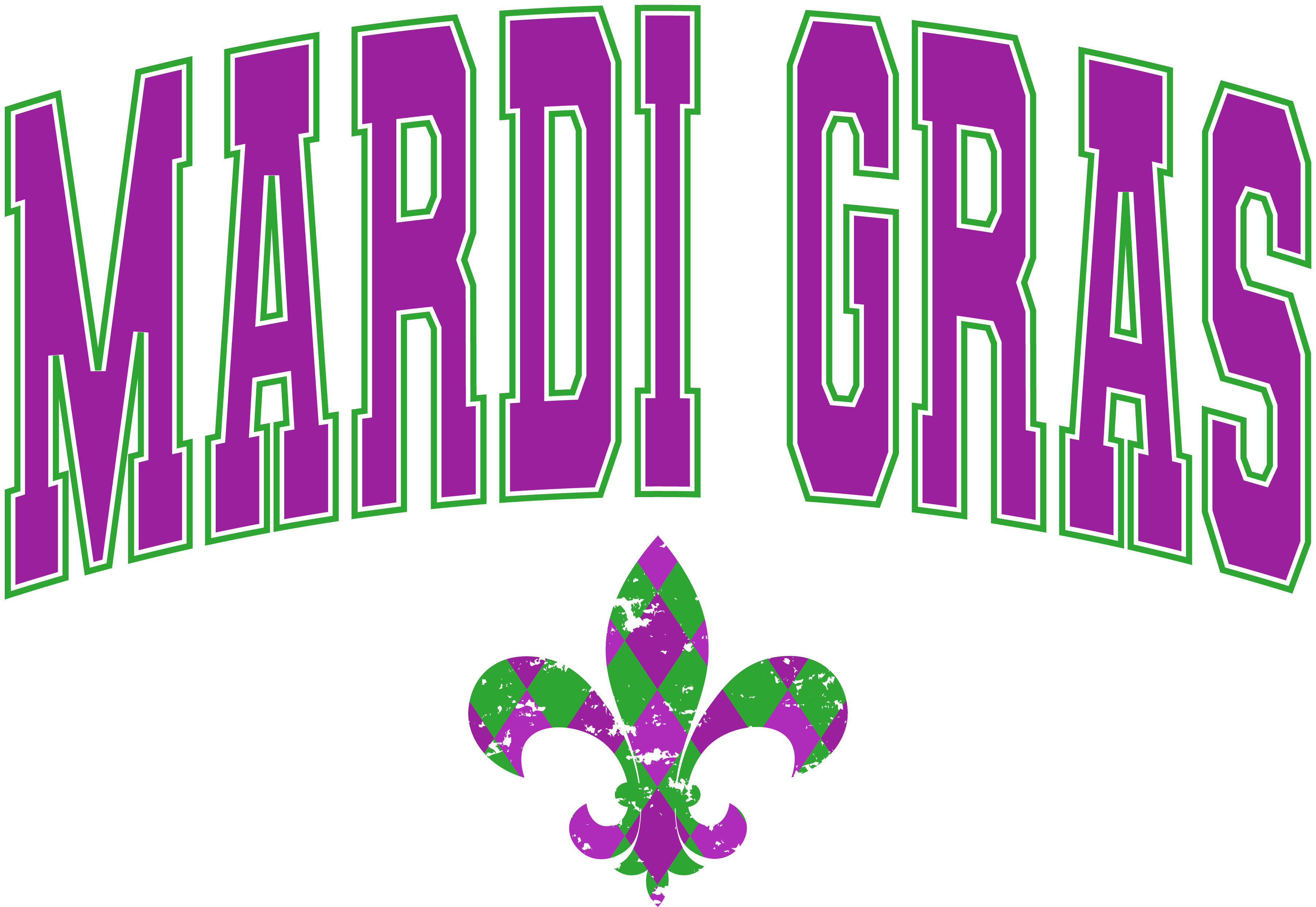 Mardi Gras DTF Transfer Prints new
