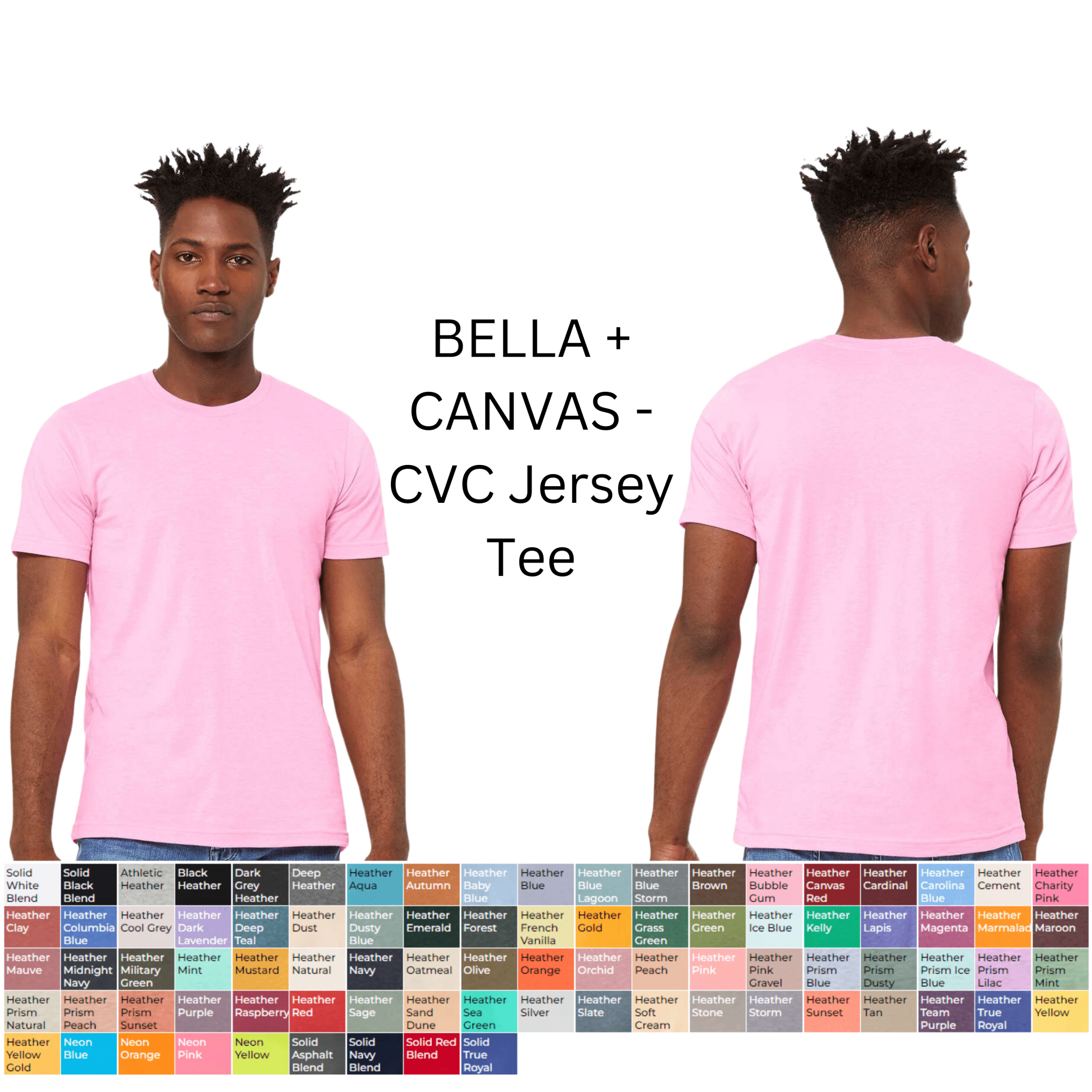 BELLA + CANVAS - Unisex CVC Jersey Tee - We Print U Press DTF Transfers