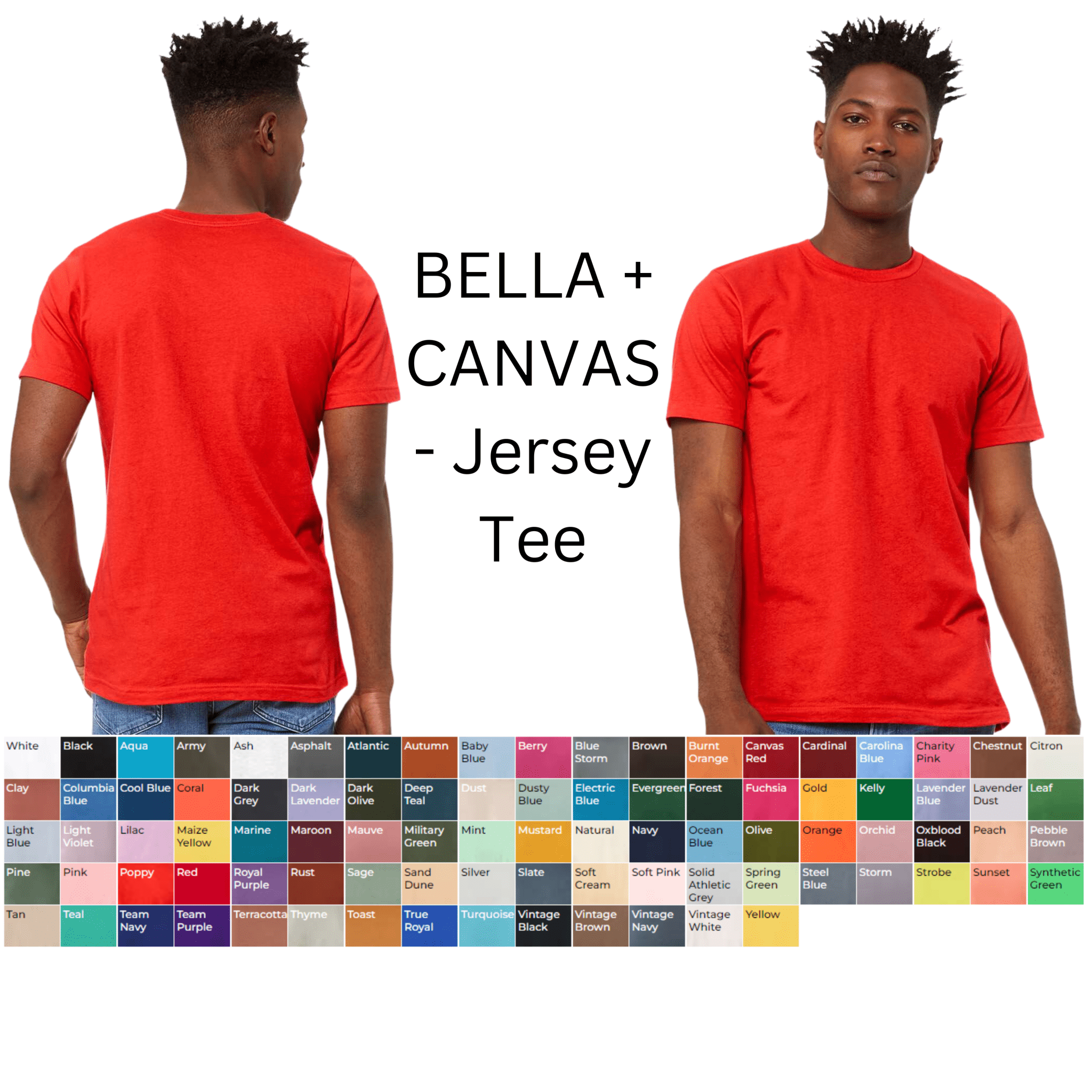 BELLA + CANVAS - Unisex Jersey Tee - We Print U Press DTF Transfers