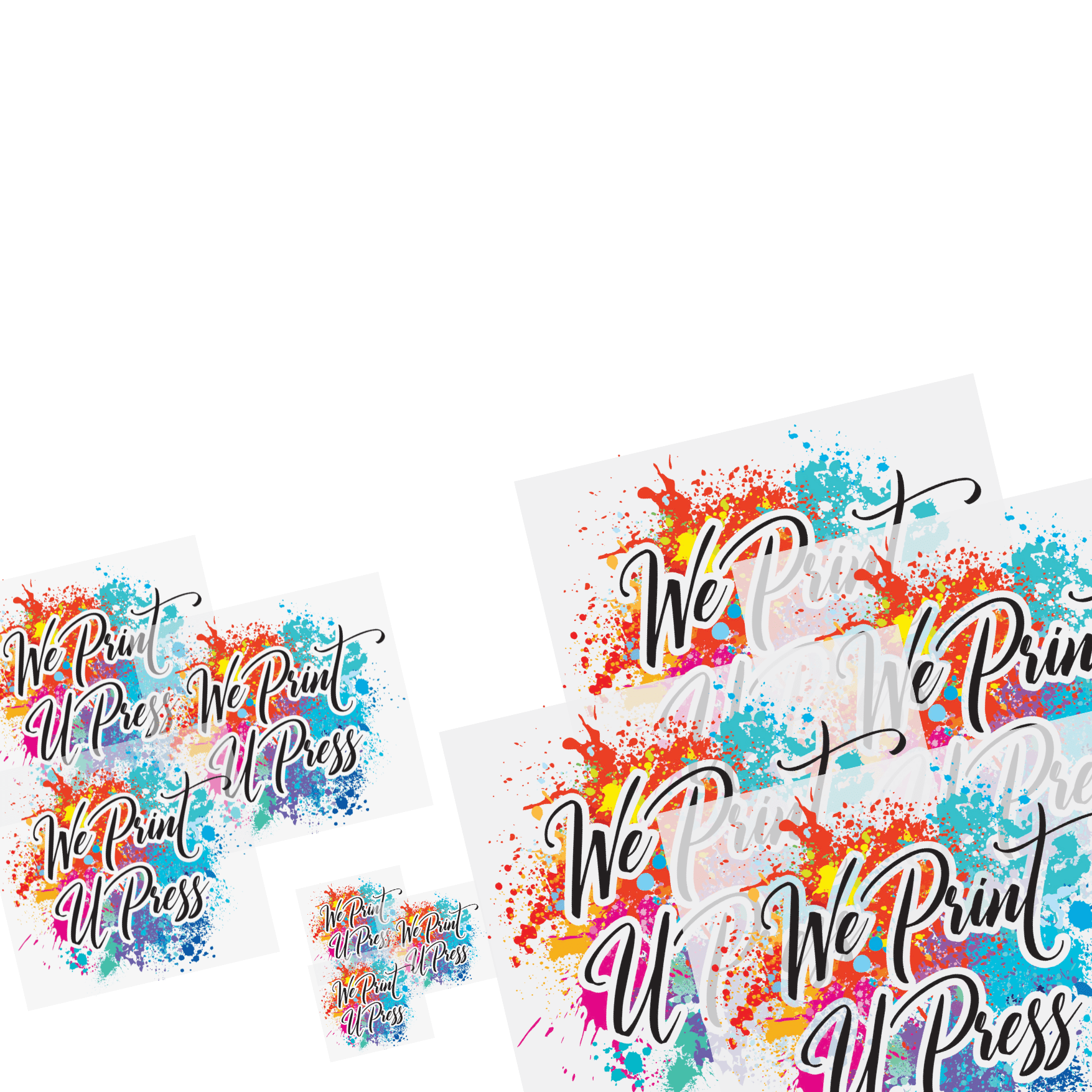 Custom DTF Transfers By Size - We Print U Press DTF Transfers