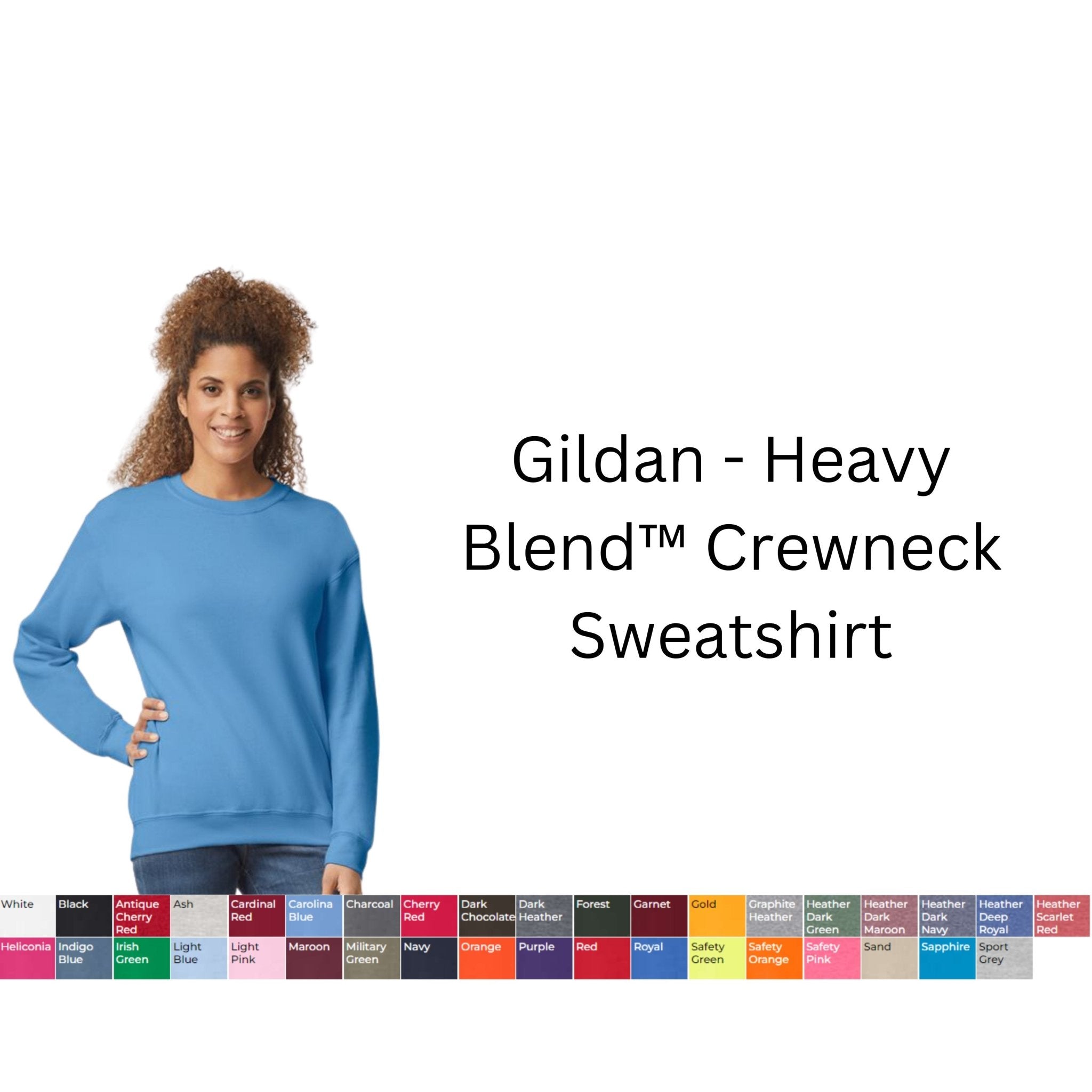 Gildan Heavy Blend™ Crewneck Sweatshirts - We Print U Press DTF Transfers