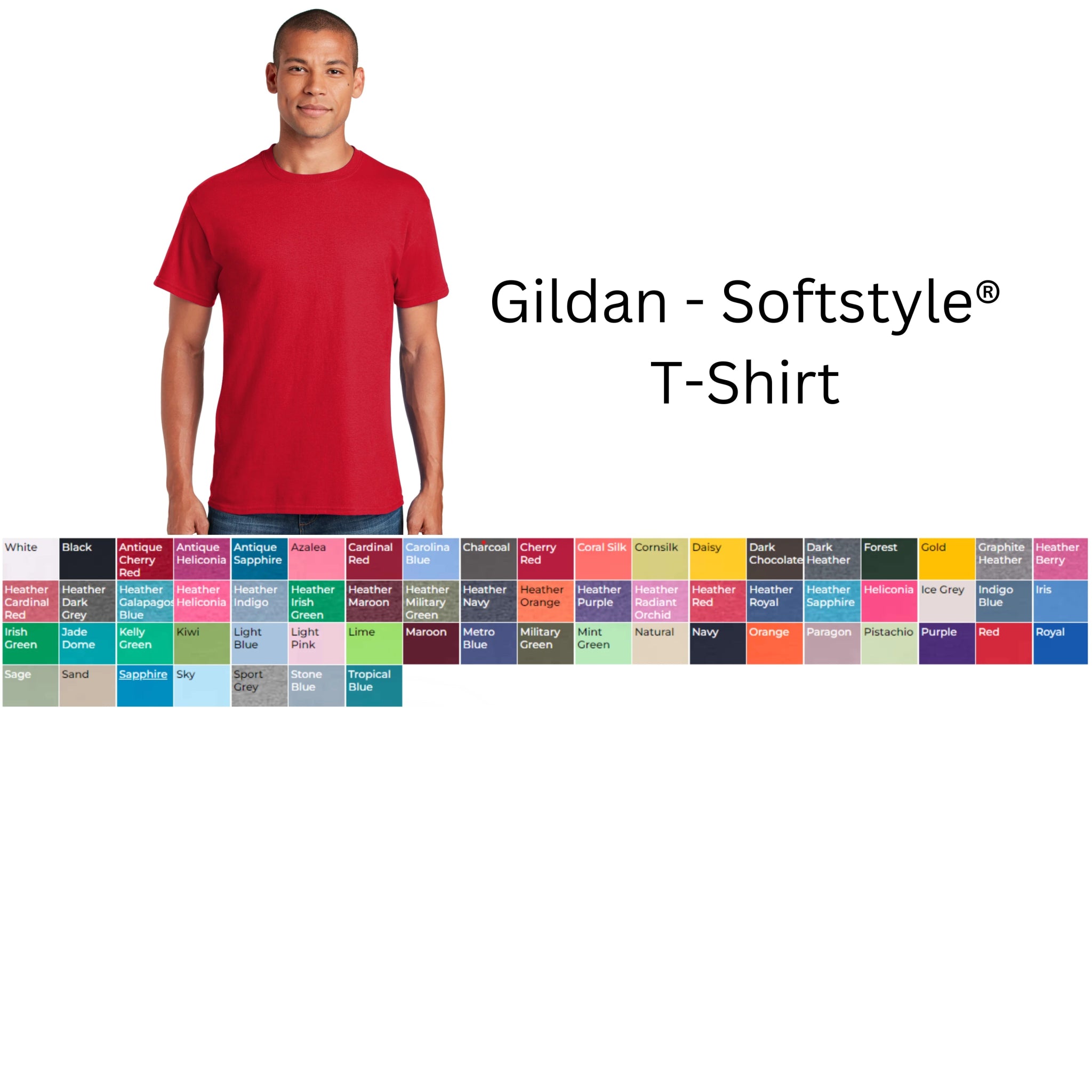 Gildan Softstyle Tshirts - We Print U Press DTF Transfers