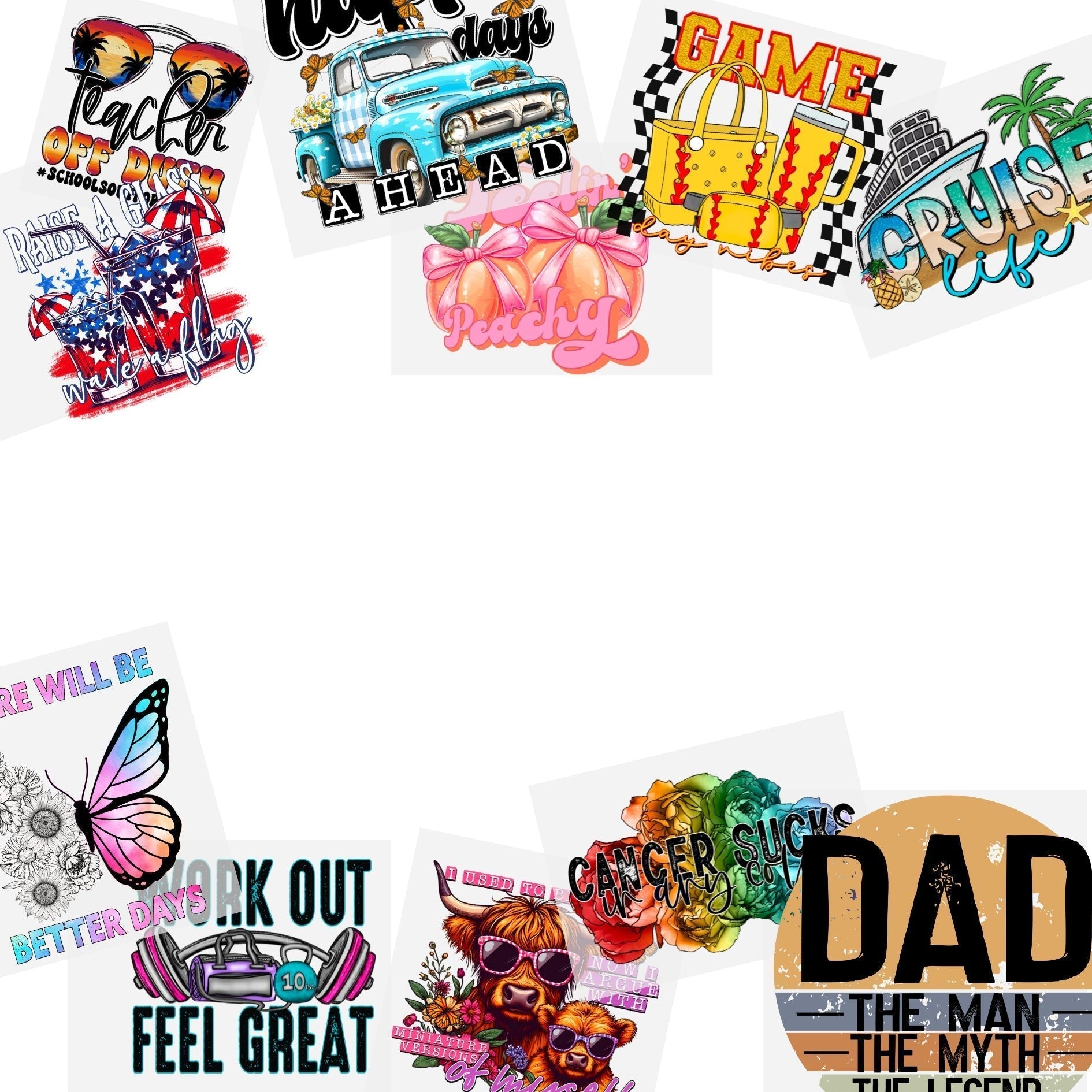 Premade DTF Transfers – Ready to Press Designs for Custom Apparel - We Print U Press DTF Transfers