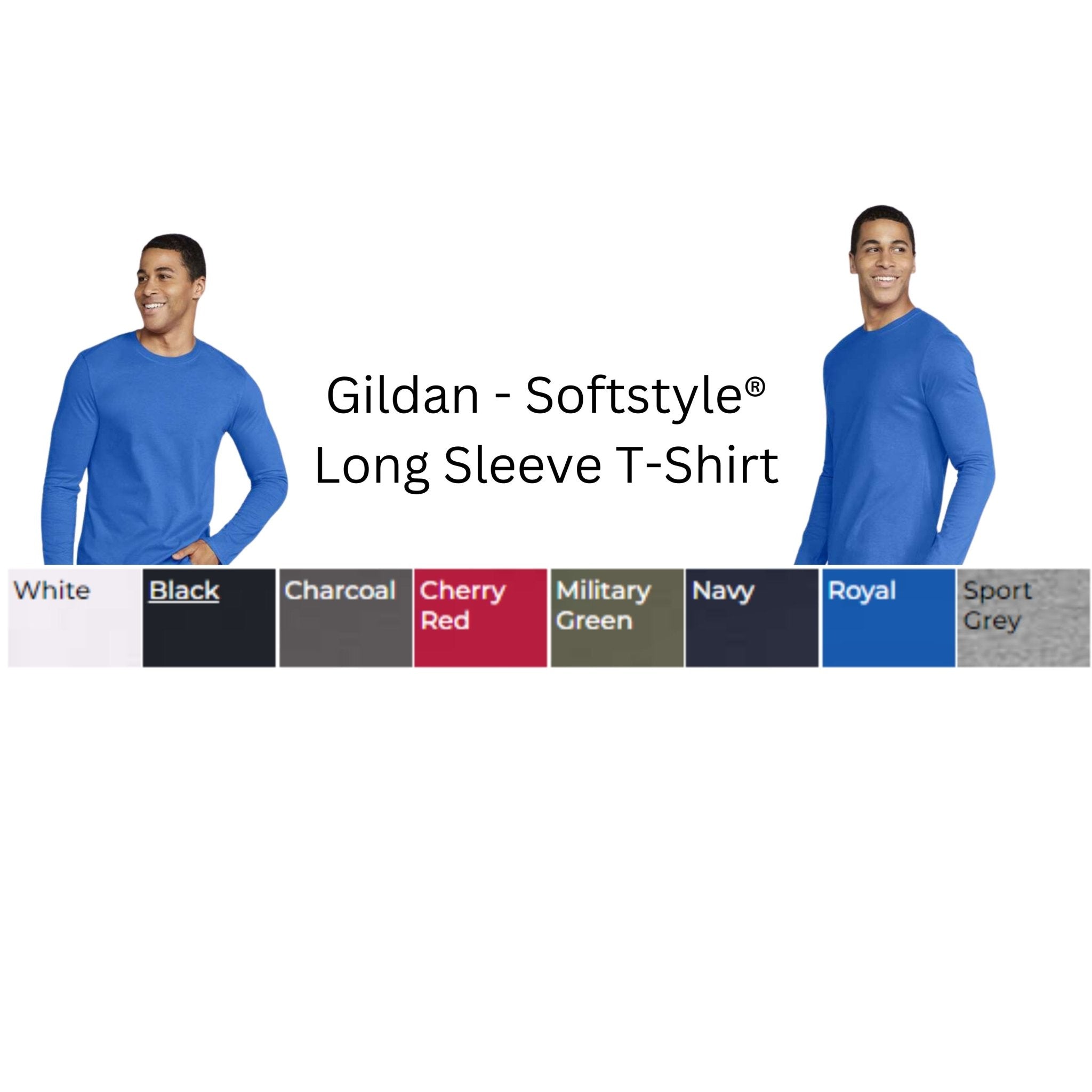 Softstyle® Long Sleeve T-Shirt - We Print U Press DTF Transfers