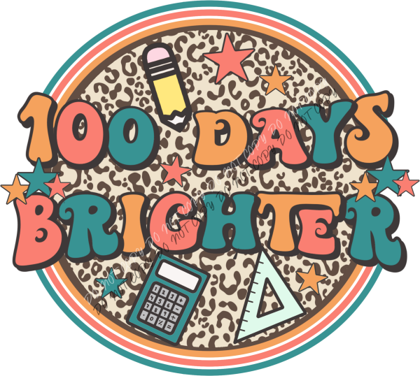 100 Days Brighter Leopard DTF Transfer RTP DTF Transfers
