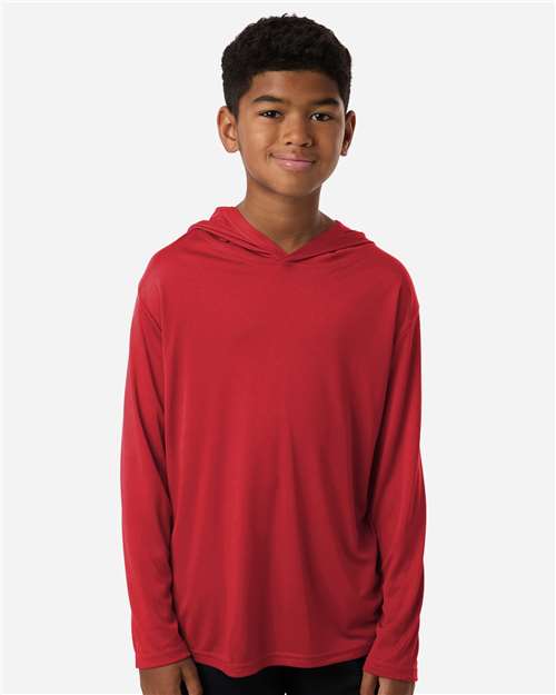 Youth Pro-Lock Performance Hooded Long Sleeve T-Shirt - 48510Y