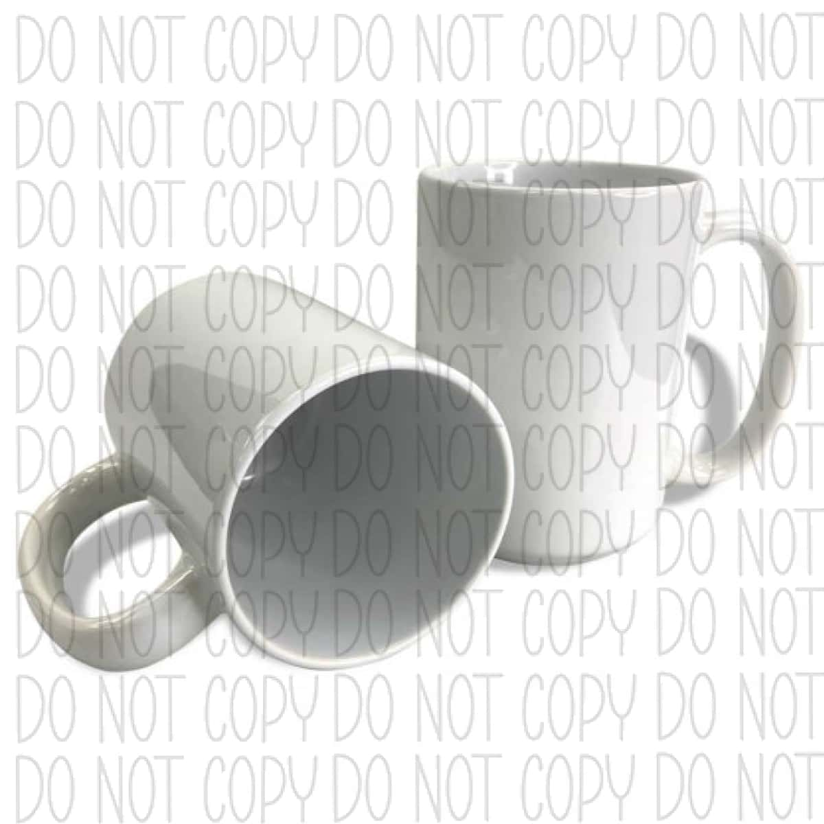 15oz White Sublimation Ceramic Mug with C Handle - We Print U Press DTF Transfers