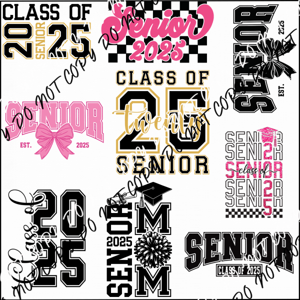 2025 SENIOR MINI UV TRANSFER BUNDLE - We Print U Press DTF Transfers