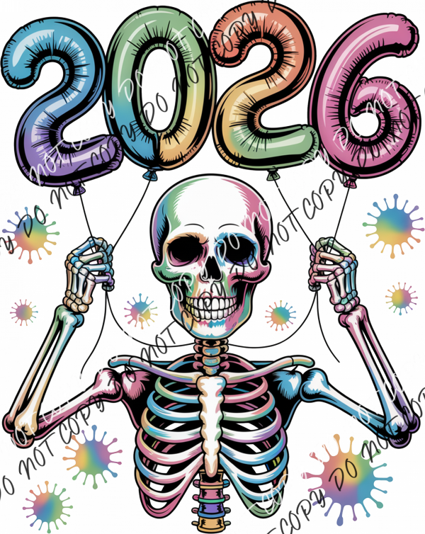 2026 Holographic Skeleton DTF Transfer RTP DTF Transfers