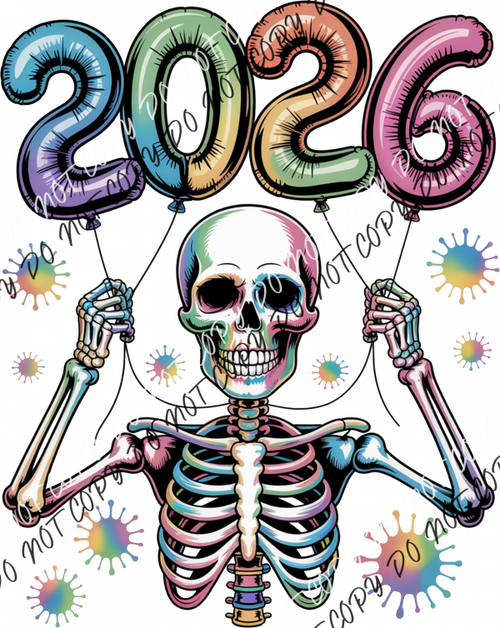 2026 Holographic Skeleton DTF Transfer RTP DTF Transfers