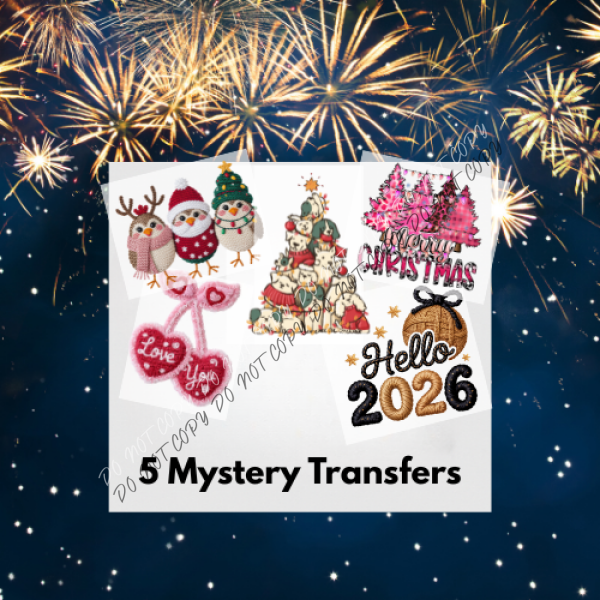 5 Mystery Ready to Press Transfers