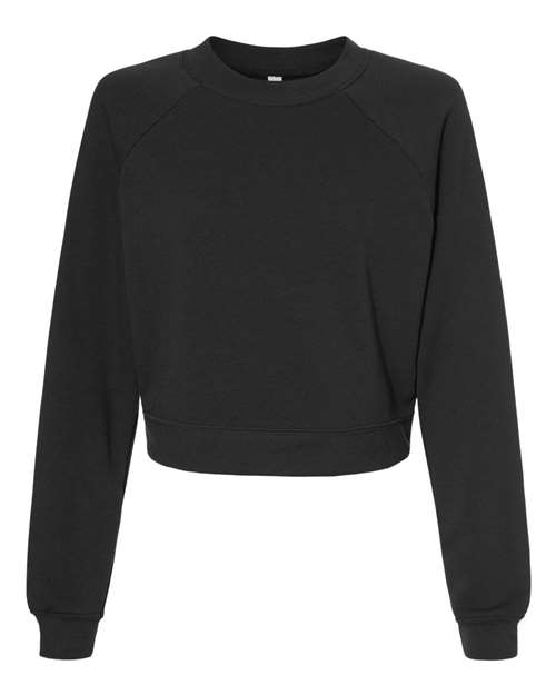 Women's Crop Raglan Fleece Crewneck Sweatshirt