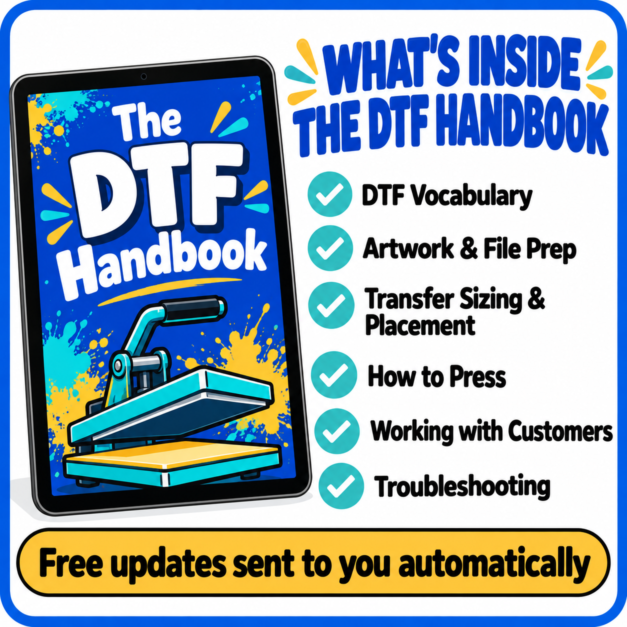 Maker Kit: 15 DTF Transfers + 4 Tees for Heat Press