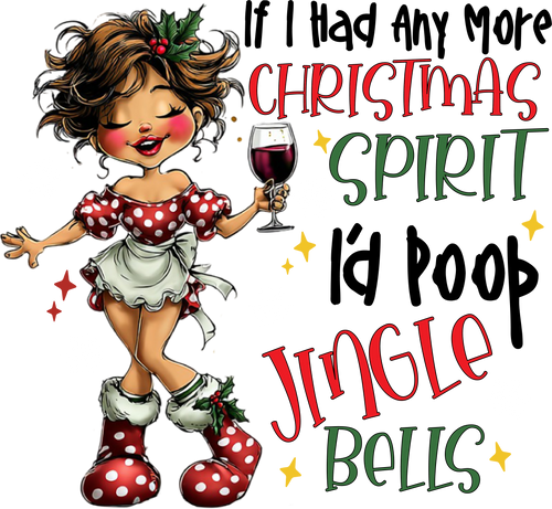 Christmas Spirit Jingle Bells DTF Transfer