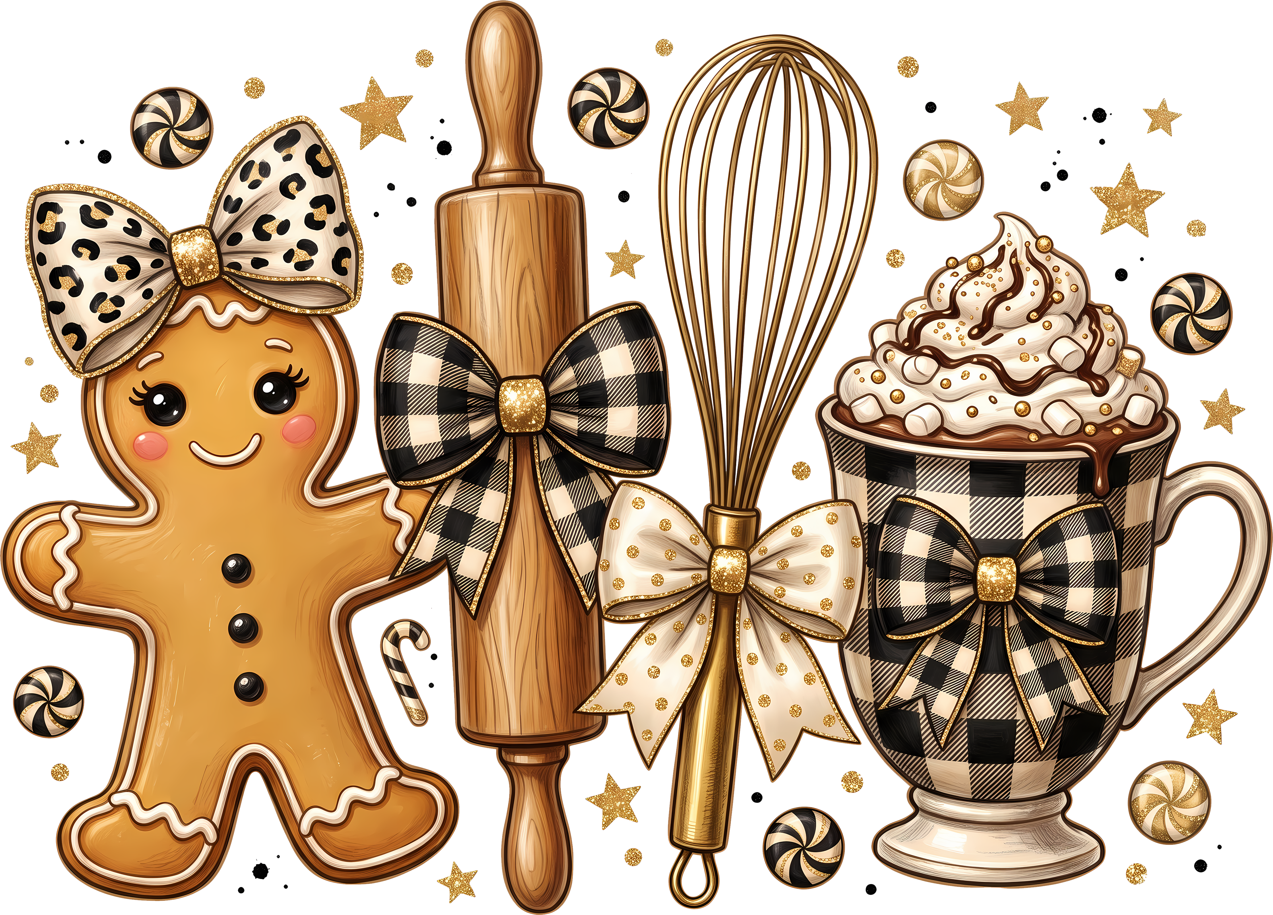 Gingerbread Baking Kitchen DTF Transfer