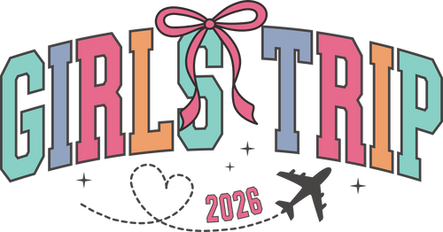 Girls Trip 2026 Preppy Bow DTF Transfer