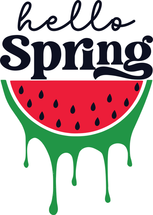 Hello Spring Watermelon DTF Transfer