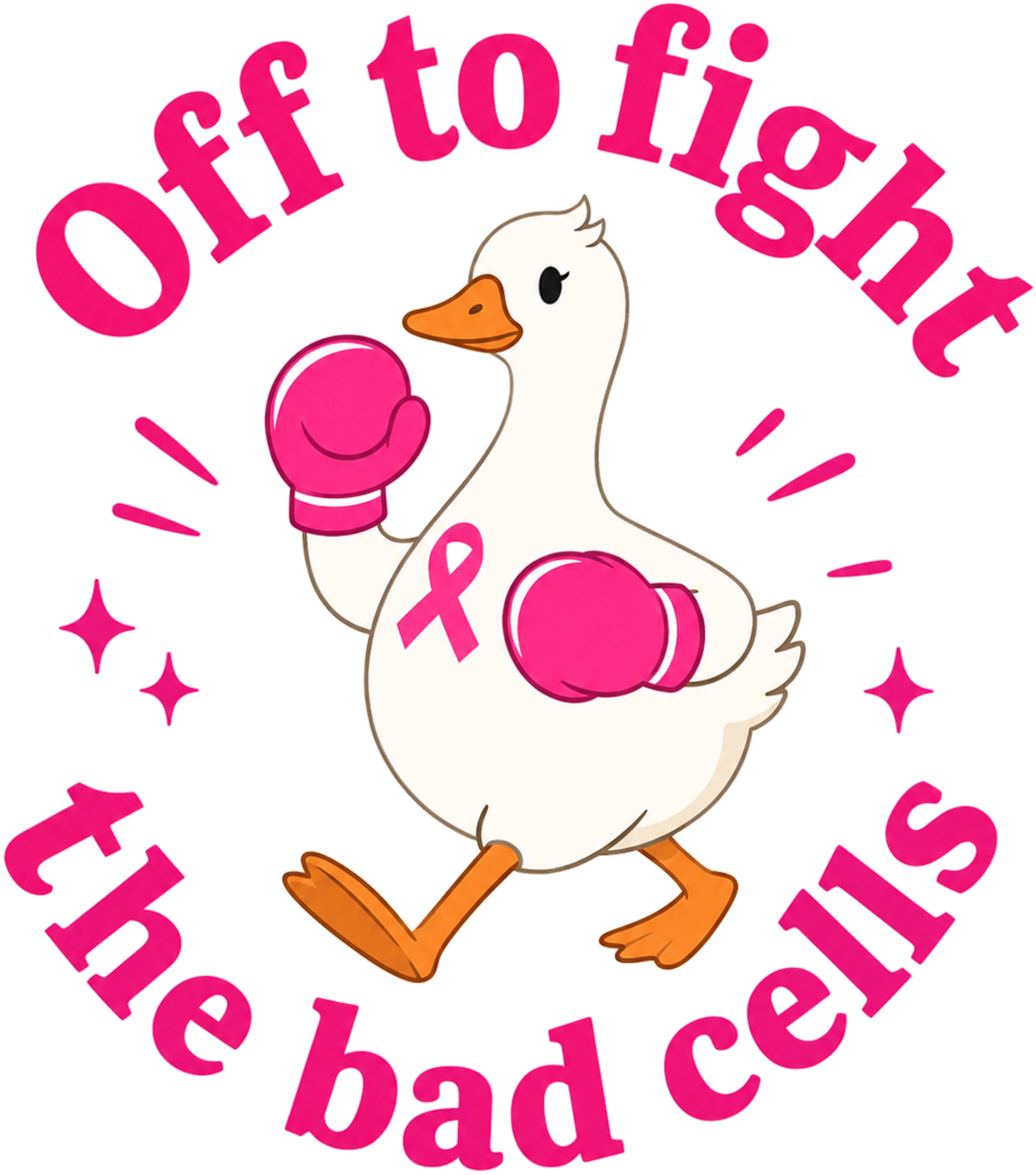 Off To Fight The Bad Cells DTF Transfer