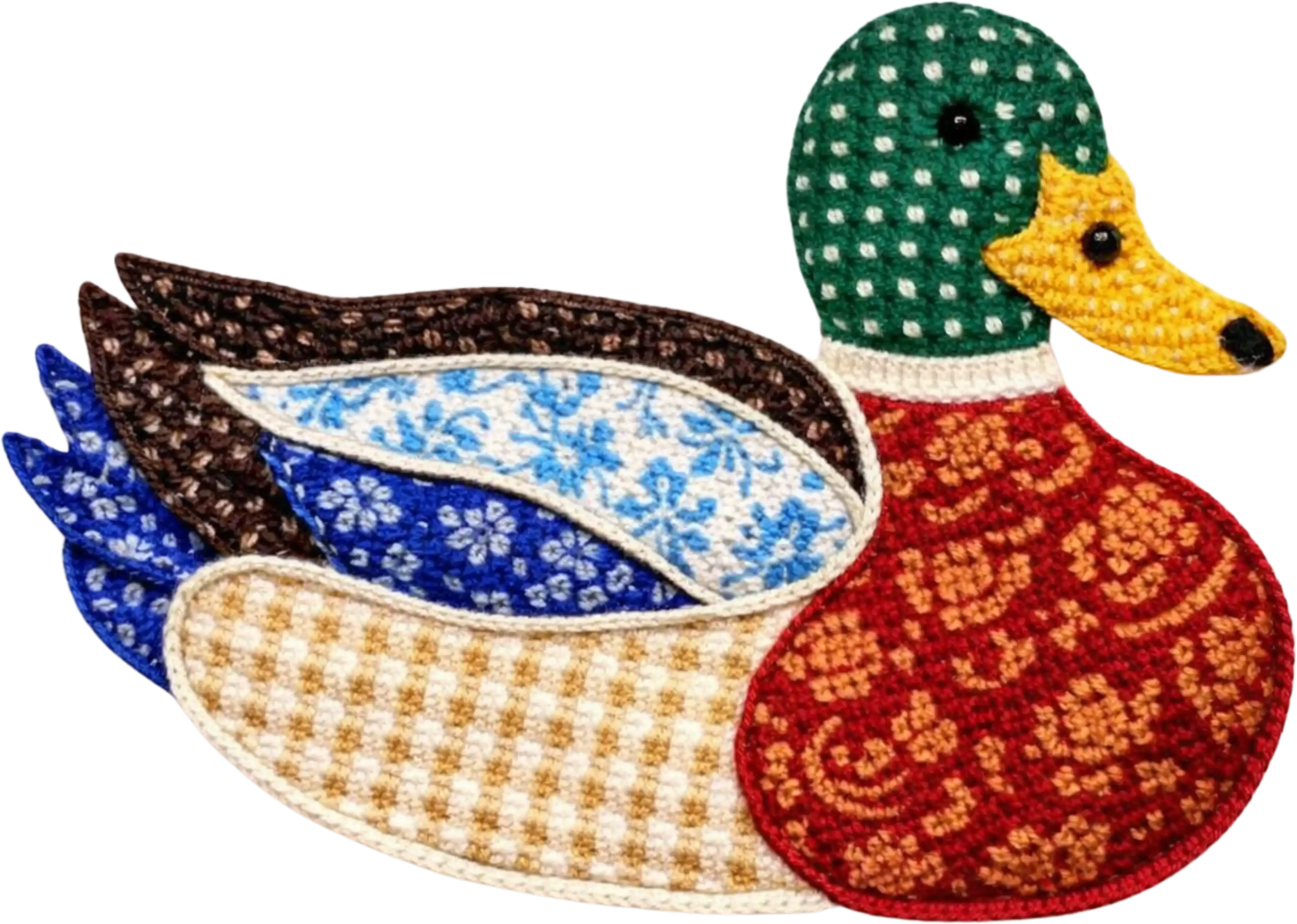 Patchwork Faux Quilted Duck DTF Transfer
