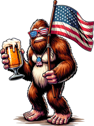 Patriotic Bigfoot USA DTF Transfer