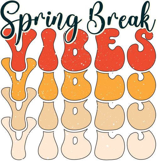 Spring Break Vibes Stacked DTF Transfer