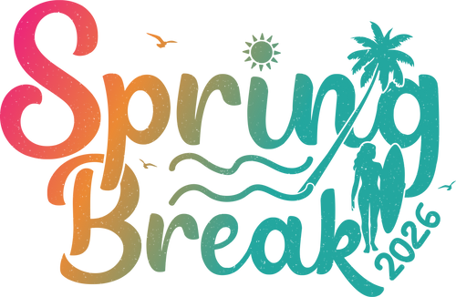 Spring Break 2026 Surfer DTF Transfer