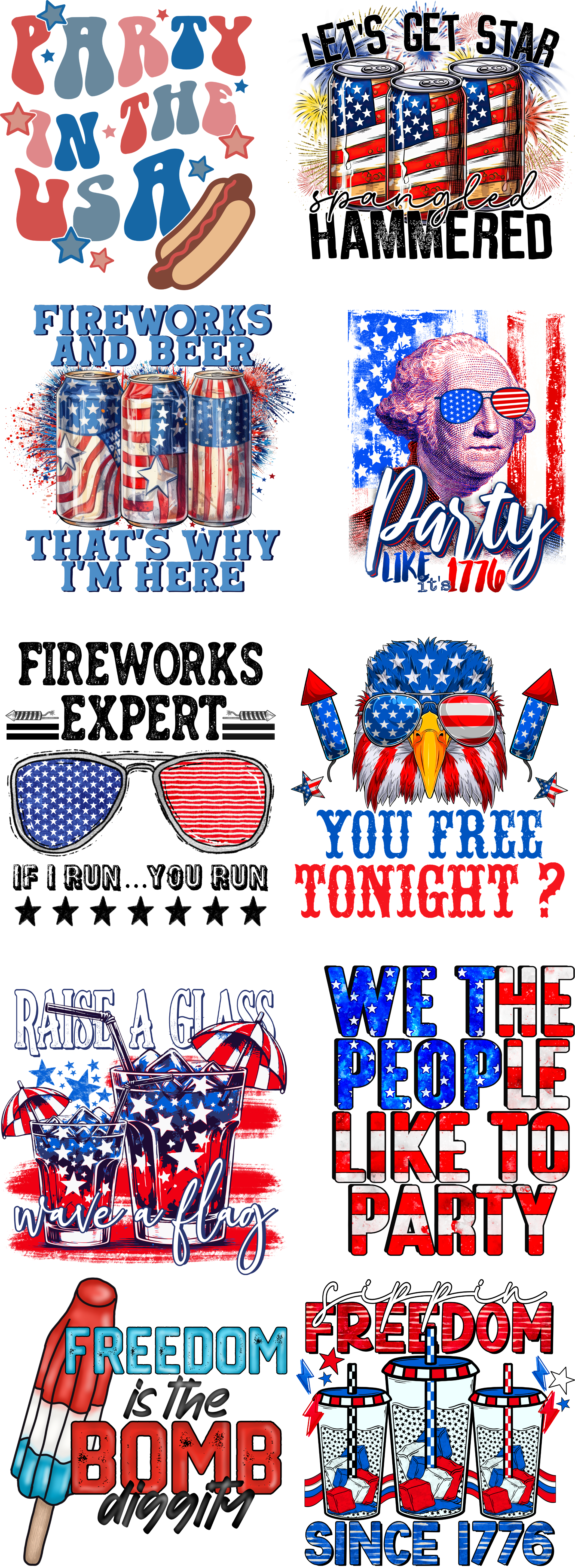 Patriotic Party Premade Gang Sheet Bundle