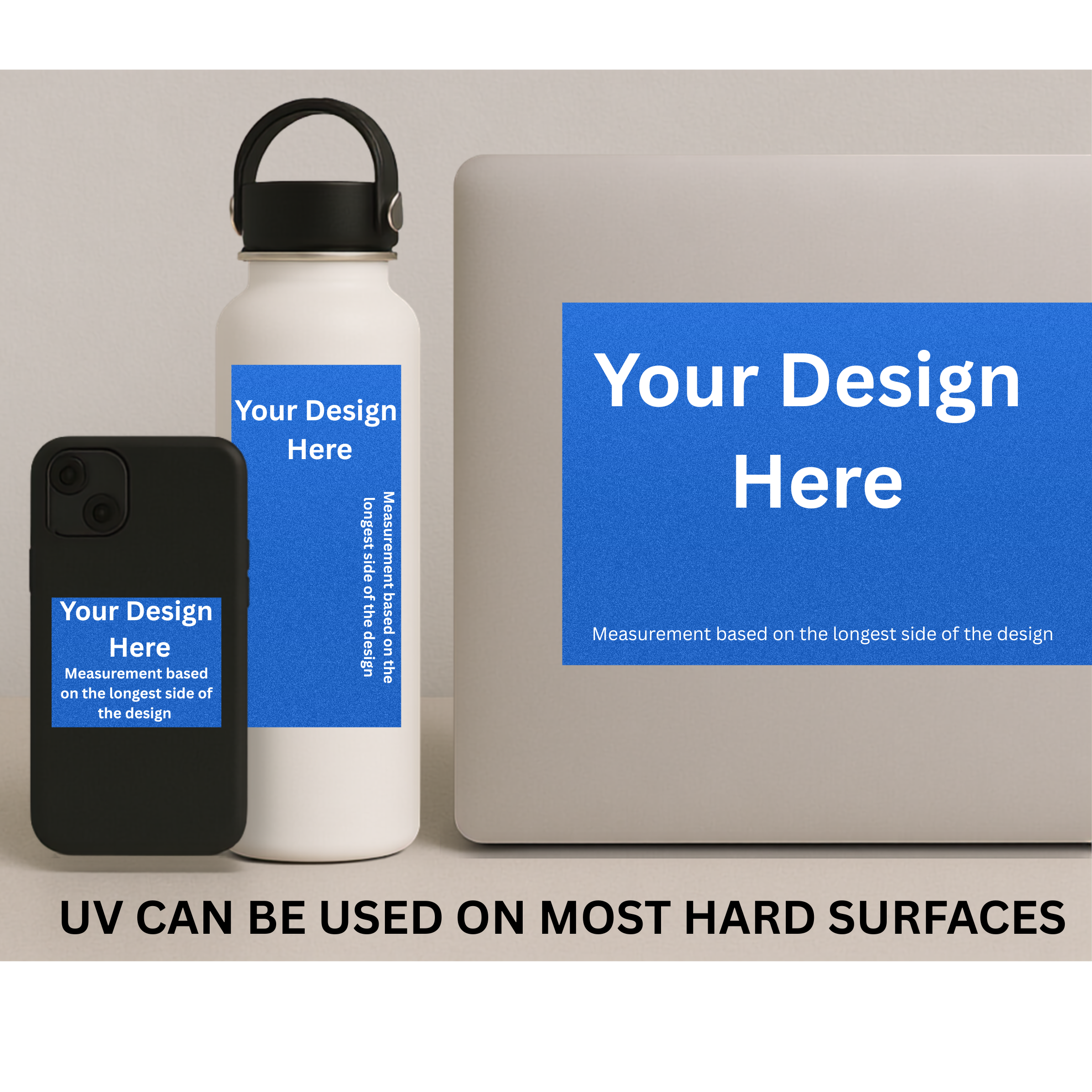 Custom UV Sticker Transfers by Size