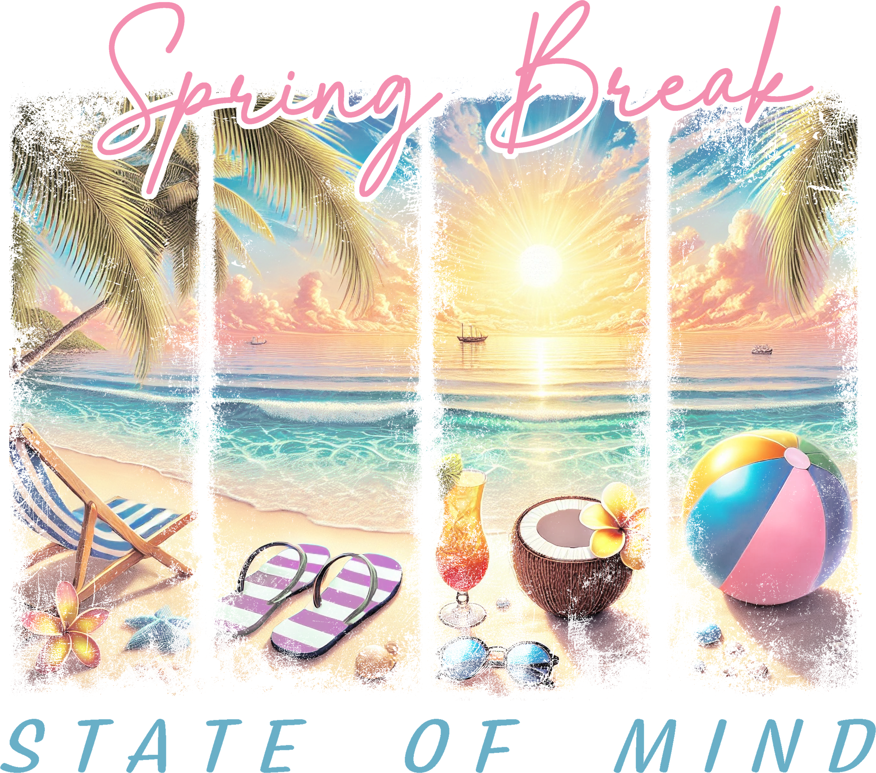 Spring Break State of Mind DTF Transfer