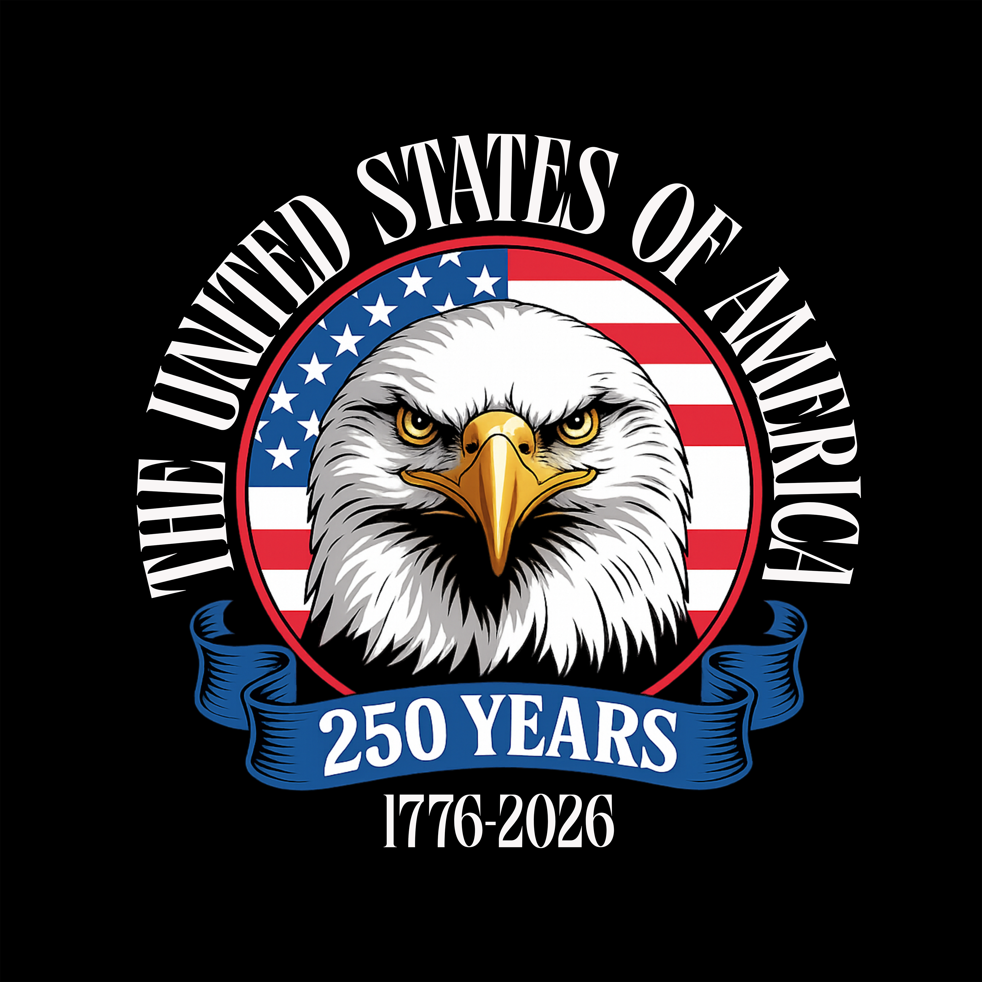 The United States of America 250 Years Eagle DTF Transfer