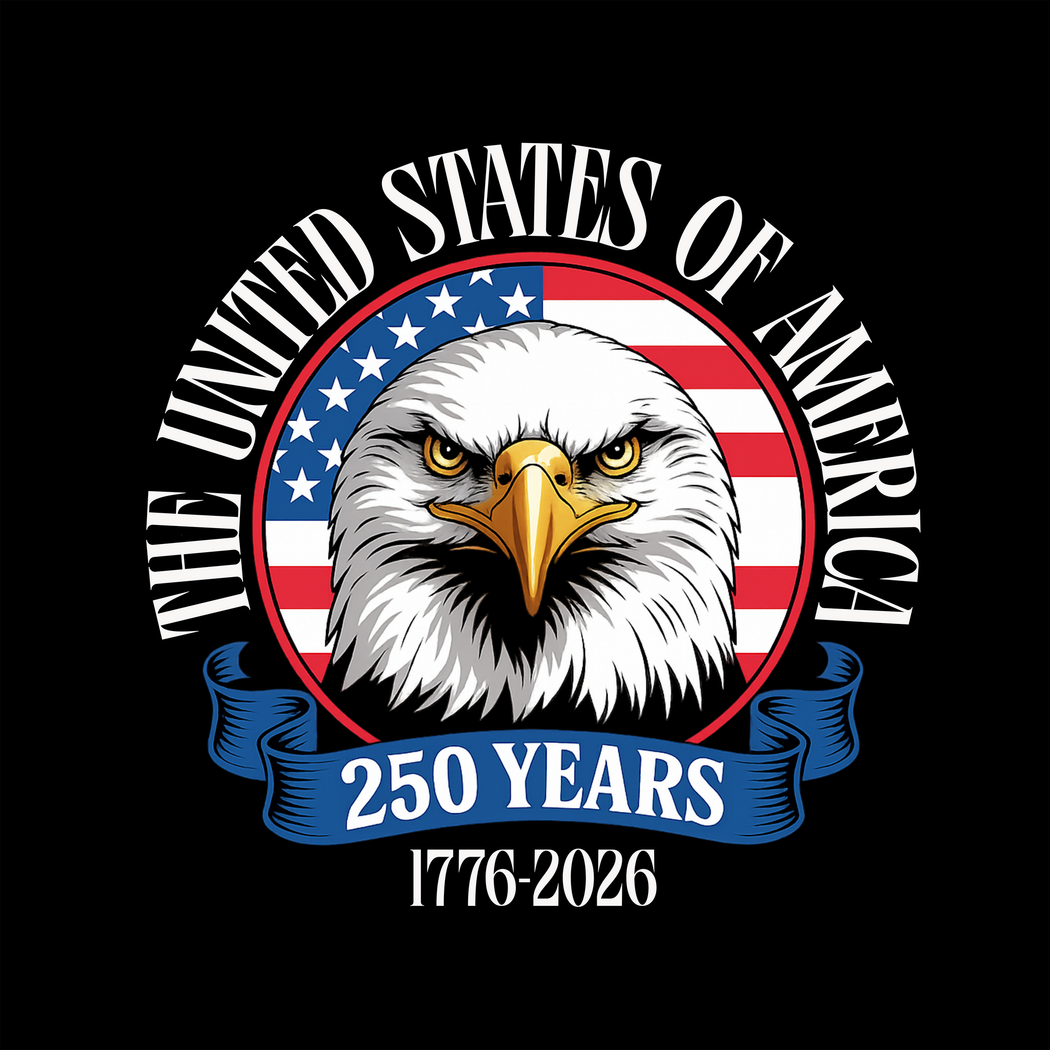 The United States of America 250 Years Eagle DTF Transfer