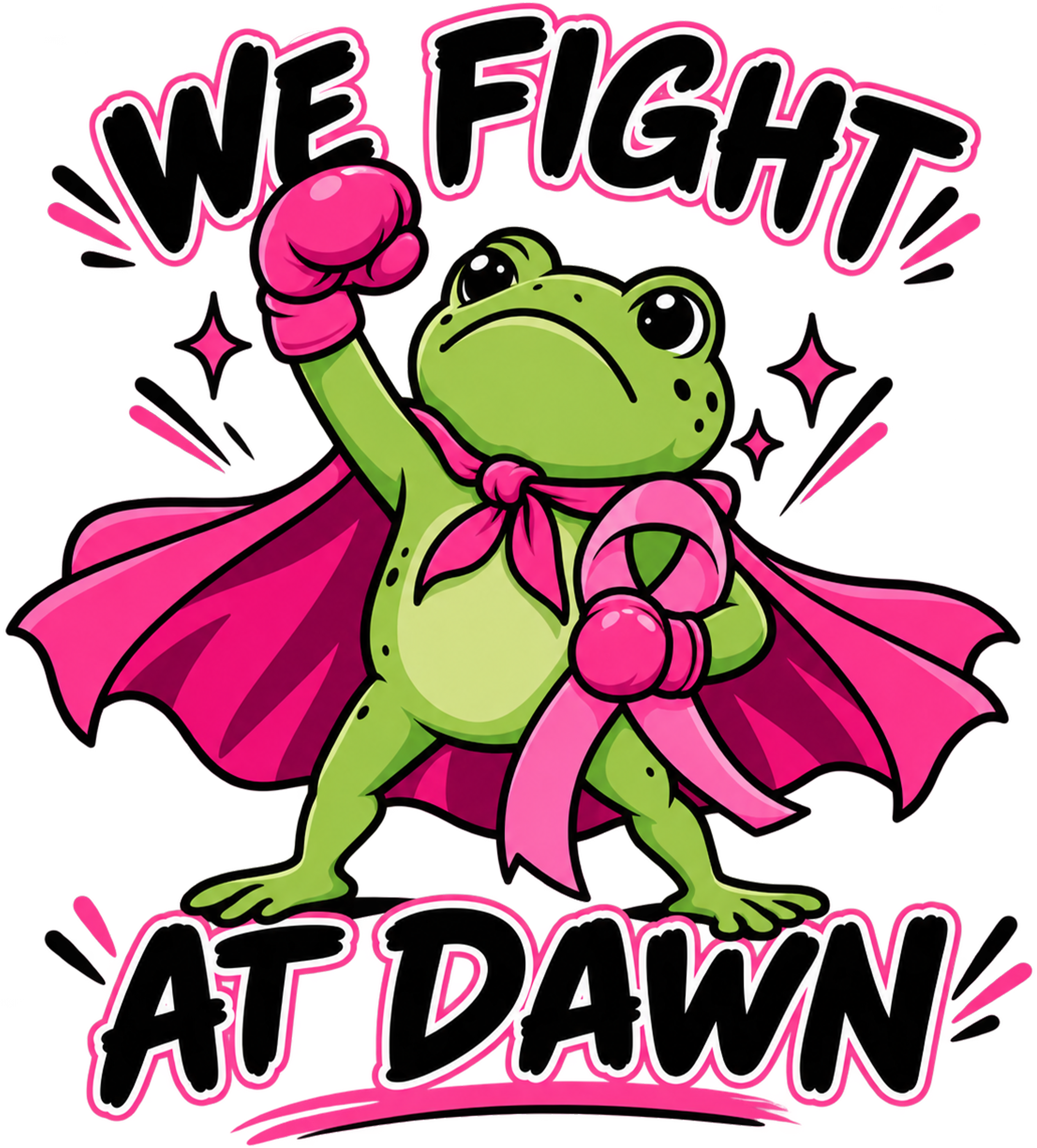 We Fight at Dawn Frog DTF Transfer