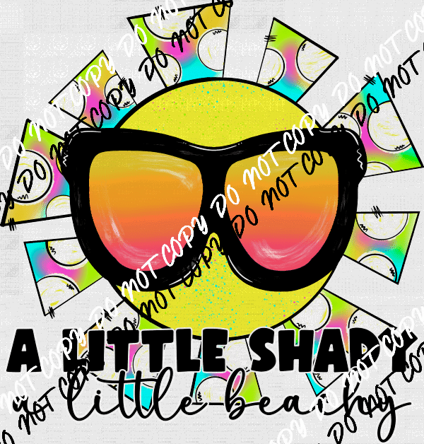 A Little Shady, A Little Beachy DTF Transfer - We Print U Press DTF Transfers