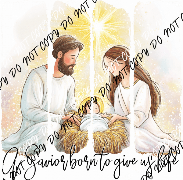 A Savior Born to Give us Life DTF Transfer - We Print U Press DTF Transfers