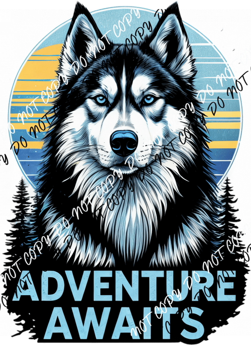 Adventure Awaits Husky DTF Transfer - We Print U Press DTF Transfers