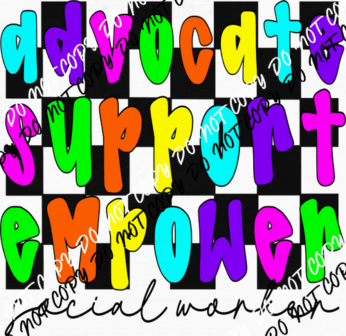 Advocate Support Empower Case Manager or Social Worker (Choose Name) DTF Transfer - We Print U Press DTF Transfers