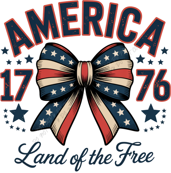 America 1776 Land of the Free DTF Transfer RTP DTF Transfers