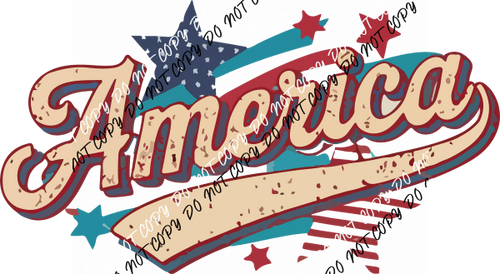 America Firework Swash DTF Transfer - We Print U Press DTF Transfers