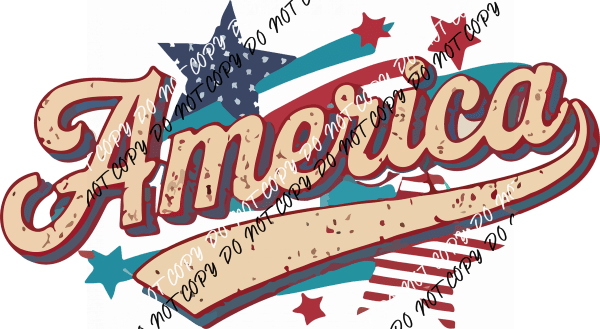 America Firework Swash DTF Transfer - We Print U Press DTF Transfers