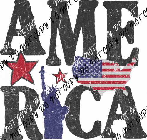 America Freedom DTF Transfer - We Print U Press DTF Transfers