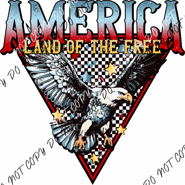 America The Free Eagle Triangle Dtf Transfer Rtp Transfers