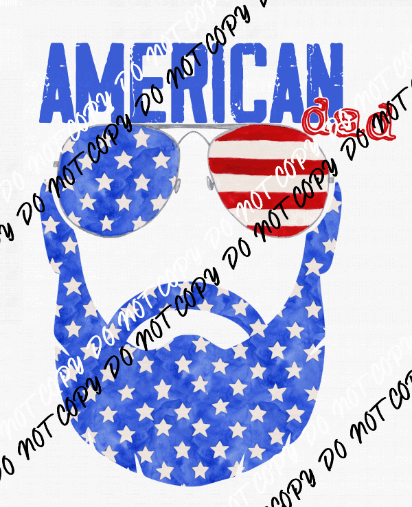 American Dad Face DTF Transfer - We Print U Press DTF Transfers