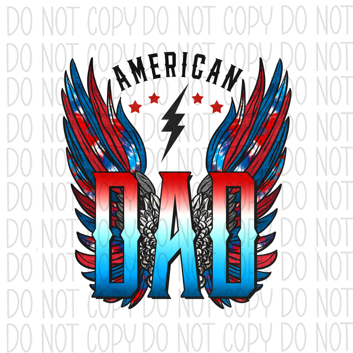 American Dad Patriotic Dtf Transfer