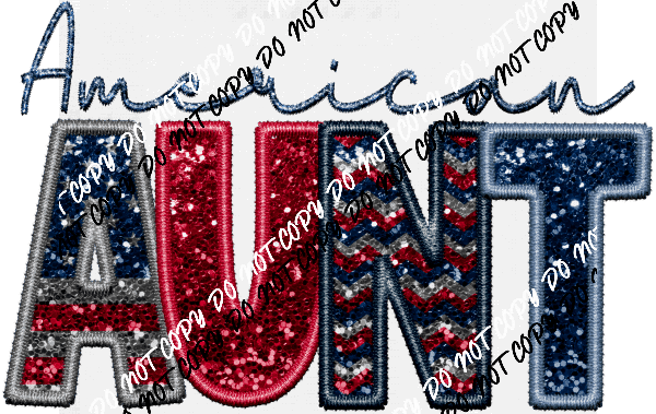 American Female Family Titles - DTF Transfer (See Title Options) - We Print U Press DTF Transfers