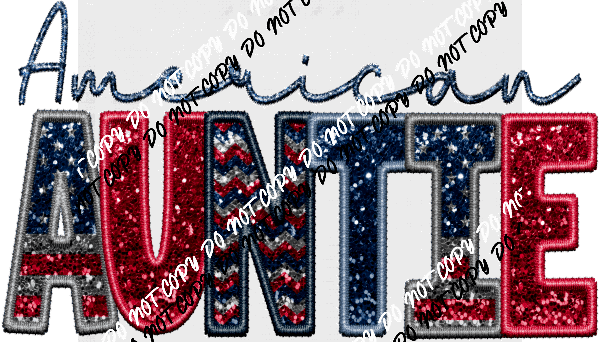 American Female Family Titles - DTF Transfer (See Title Options) - We Print U Press DTF Transfers